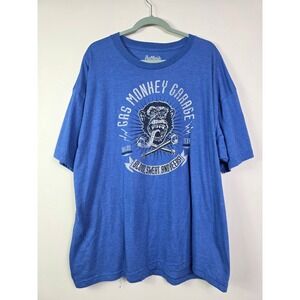 Gas Monkey Garage Shirt 3XL Blue Graphic Tee Blood Sweat and Beers Fast N Loud